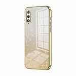 For Honor 9X Gradient Glitter Powder Electroplated Phone Case(Gold)