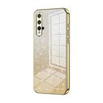 For Honor 20 / 20S / nova 5T Gradient Glitter Powder Electroplated Phone Case(Gold)