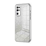 For Honor 30 Gradient Glitter Powder Electroplated Phone Case(Silver)