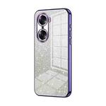 For Honor 60 Gradient Glitter Powder Electroplated Phone Case(Purple)