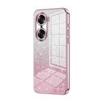 For Honor 60 Gradient Glitter Powder Electroplated Phone Case(Pink)