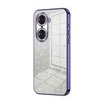 For Honor 60 Pro Gradient Glitter Powder Electroplated Phone Case(Purple)