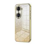 For Honor 60 Pro Gradient Glitter Powder Electroplated Phone Case(Gold)