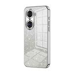 For Honor 60 Pro Gradient Glitter Powder Electroplated Phone Case(Silver)