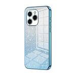 For Honor 60 SE Gradient Glitter Powder Electroplated Phone Case(Blue)