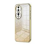 For Honor 70 Gradient Glitter Powder Electroplated Phone Case(Gold)