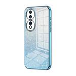 For Honor 70 Gradient Glitter Powder Electroplated Phone Case(Blue)