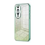 For Honor 70 Gradient Glitter Powder Electroplated Phone Case(Green)