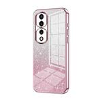 For Honor 70 Pro / 70 Pro+ Gradient Glitter Powder Electroplated Phone Case(Pink)