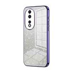 For Honor 80 Gradient Glitter Powder Electroplated Phone Case(Purple)