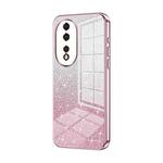 For Honor 80 Gradient Glitter Powder Electroplated Phone Case(Pink)