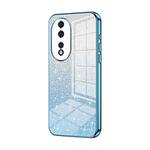 For Honor 80 Gradient Glitter Powder Electroplated Phone Case(Blue)