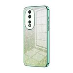 For Honor 80 Gradient Glitter Powder Electroplated Phone Case(Green)