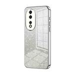 For Honor 80 Gradient Glitter Powder Electroplated Phone Case(Silver)