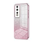 For Honor 80 GT Gradient Glitter Powder Electroplated Phone Case(Pink)