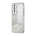 For Honor 90 Gradient Glitter Powder Electroplated Phone Case(Silver)