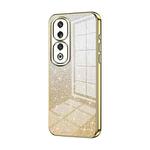 For Honor 90 Pro Gradient Glitter Powder Electroplated Phone Case(Gold)