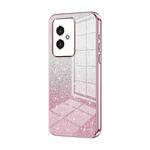 For Honor 100 Gradient Glitter Powder Electroplated Phone Case(Pink)