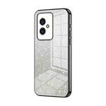 For Honor 100 Gradient Glitter Powder Electroplated Phone Case(Black)