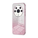 For Honor Magic3 Pro Gradient Glitter Powder Electroplated Phone Case(Pink)