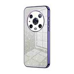 For Honor Magic4 Pro Gradient Glitter Powder Electroplated Phone Case(Purple)