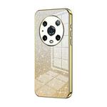 For Honor Magic4 Pro Gradient Glitter Powder Electroplated Phone Case(Gold)