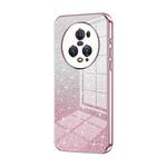 For Honor Magic5 Pro Gradient Glitter Powder Electroplated Phone Case(Pink)