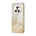 For Honor Magic5 Pro Gradient Glitter Powder Electroplated Phone Case(Gold)