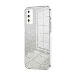 For Honor Play 4T Pro Gradient Glitter Powder Electroplated Phone Case(Transparent)