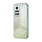 For Honor V40 Gradient Glitter Powder Electroplated Phone Case(Green)