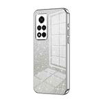 For Honor V40 Gradient Glitter Powder Electroplated Phone Case(Silver)