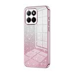 For Honor X8 5G / X6 / X6s Gradient Glitter Powder Electroplated Phone Case(Pink)