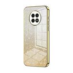 For Honor X20 Gradient Glitter Powder Electroplated Phone Case(Gold)