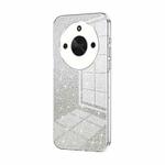 For Honor X50 Gradient Glitter Powder Electroplated Phone Case(Transparent)