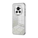 For Honor Magic6 Gradient Glitter Powder Electroplated Phone Case(Silver)