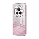 For Honor Magic6 Pro Gradient Glitter Powder Electroplated Phone Case(Pink)