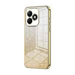 For Honor X60i Gradient Glitter Powder Electroplated Phone Case(Gold)