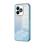 For Honor X60i Gradient Glitter Powder Electroplated Phone Case(Blue)