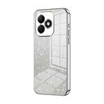 For Honor X60i Gradient Glitter Powder Electroplated Phone Case(Silver)