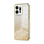 For Honor Play 9T 5G Gradient Glitter Powder Electroplated Phone Case(Gold)