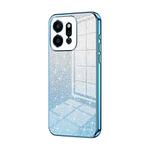 For Honor Play 9T 5G Gradient Glitter Powder Electroplated Phone Case(Blue)