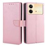 For Xiaomi Redmi Note 13R Pro 5G Calf Texture Buckle Flip Leather Phone Case(Rose Gold)