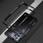 For ZTE nubia Red Magic 9 Pro/9 Pro+ Aurora Series Metal Frame Phone Case(Black Silver)