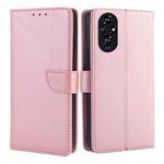 For Honor 200 5G Calf Texture Buckle Flip Leather Phone Case(Rose Gold)