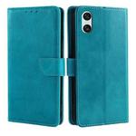 For Sony Xperia 10 VI Calf Texture Buckle Flip Leather Phone Case(Light Blue)