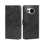 For Sharp Aquos Sense 8 SHG11 / SH-54D Calf Texture Buckle Flip Leather Phone Case(Black)