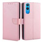For OnePlus Nord CE 4 Lite 5G Calf Texture Buckle Flip Leather Phone Case(Rose Gold)