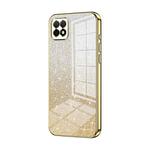 For Huawei Enjoy 20 / nova Y60 Gradient Glitter Powder Electroplated Phone Case(Gold)