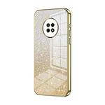 For Huawei Enjoy 20 Plus Gradient Glitter Powder Electroplated Phone Case(Gold)