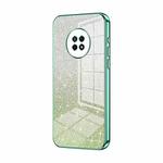 For Huawei Enjoy 20 Plus Gradient Glitter Powder Electroplated Phone Case(Green)